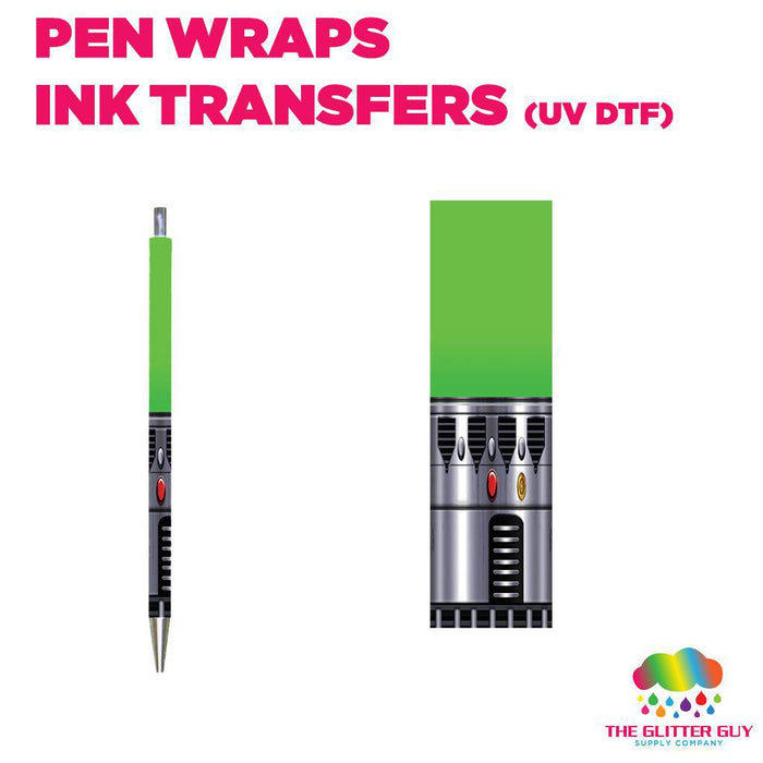 Green Saber|Pen Wrap -  Ink Transfers (UVDTF)