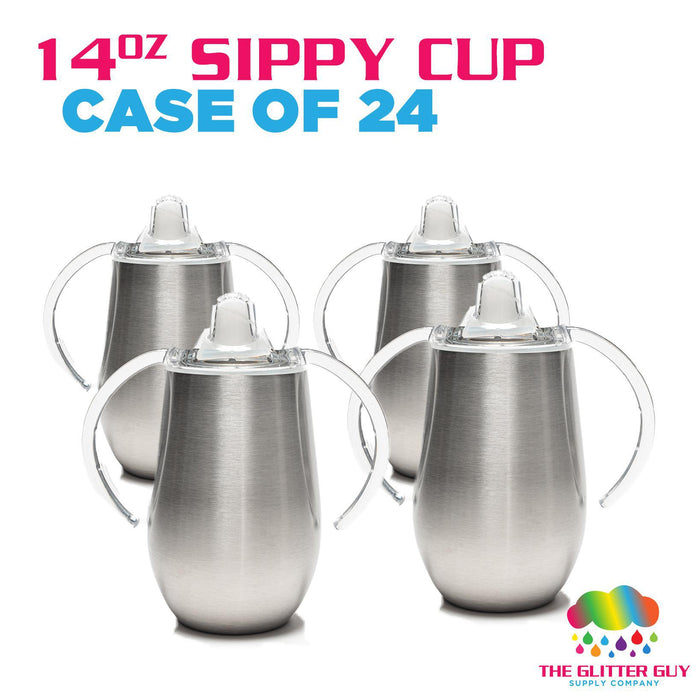 14 Oz Stainless Steel Sippy Cup Tumbler