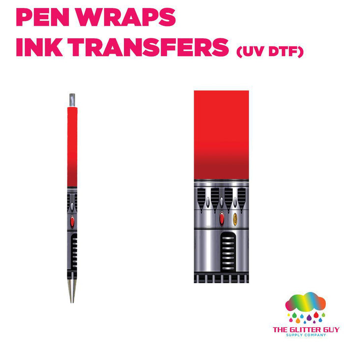 Red Saber|Pen Wrap -  Ink Transfers (UVDTF)