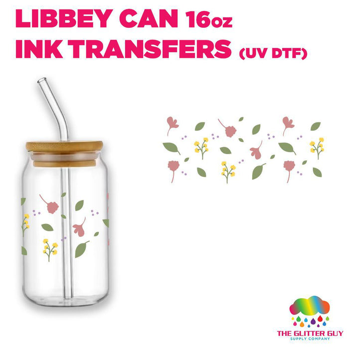 Libbey Can Wrap 16oz -  Ink Transfers | Simple Leaves