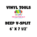 Deep V - Split Vinyl Cutting Template (Choose Size) | from The Glitter Guy
