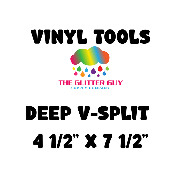 Deep V - Split Vinyl Cutting Template (Choose Size) | from The Glitter Guy