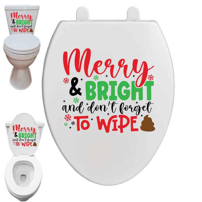 Don't Forget To Wipe Toilet Decal – Premium Ink Transfer Bathroom Sticker | from The Glitter Guy