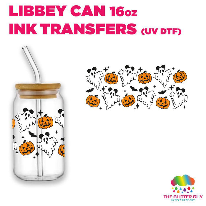 Libbey Can Wrap 16oz -  Ink Transfers | Mice Ghosts
