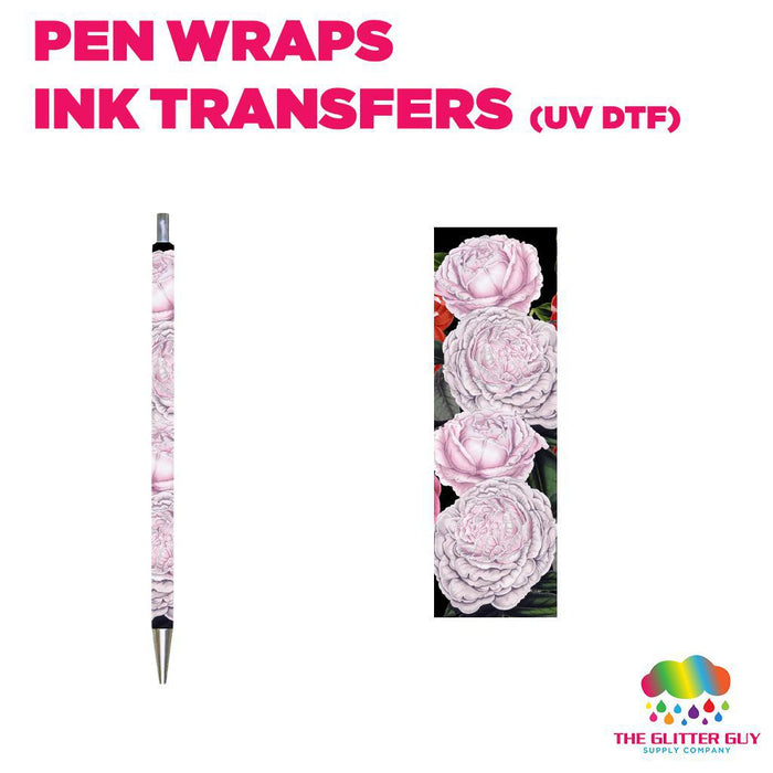 Row of Roses|Pen Wrap -  Ink Transfers (UVDTF)