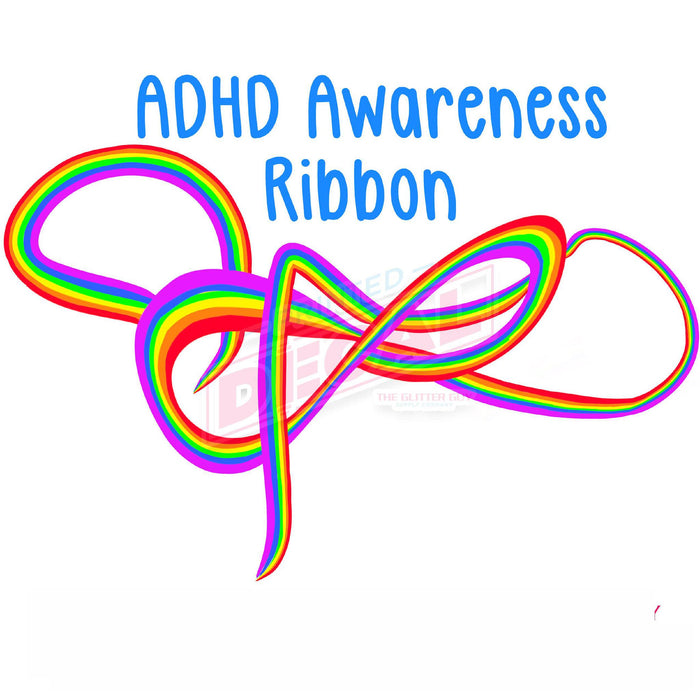 Printed Decal - ADHD Ribbon