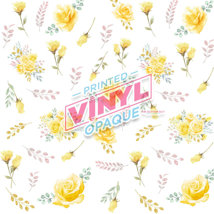 Printed Vinyl - Cottage Rose Large Translucent