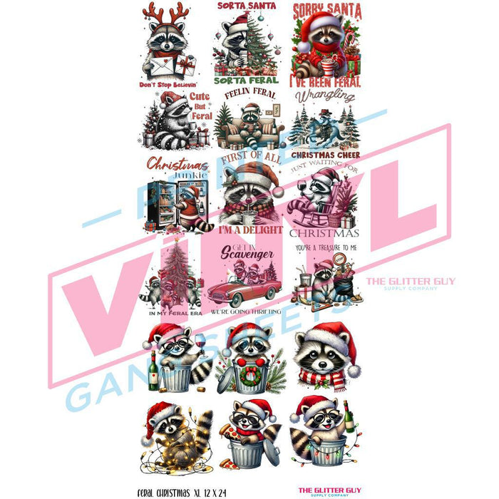 Feral Christmas | Premade Gang Sheet | Gang Sheet from The Glitter Guy
