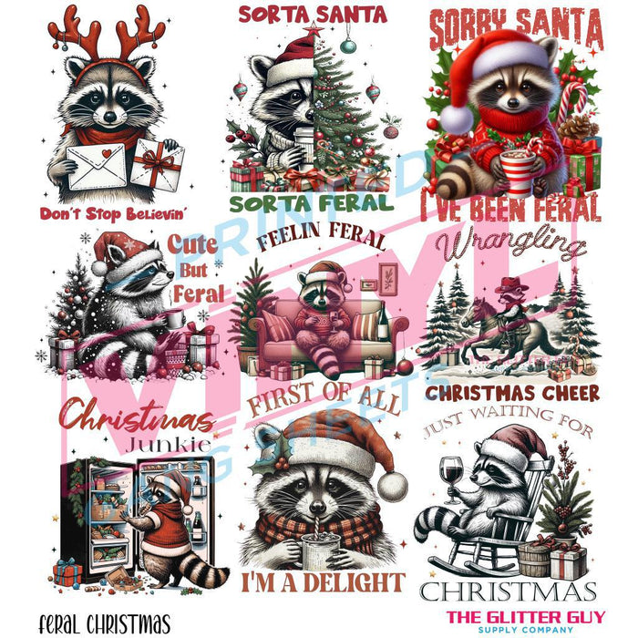 Feral Christmas | Premade Gang Sheet | Gang Sheet from The Glitter Guy