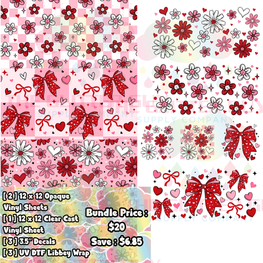 Floral Love - Printed Vinyl Bundle | Printed Vinyl from The Glitter Guy