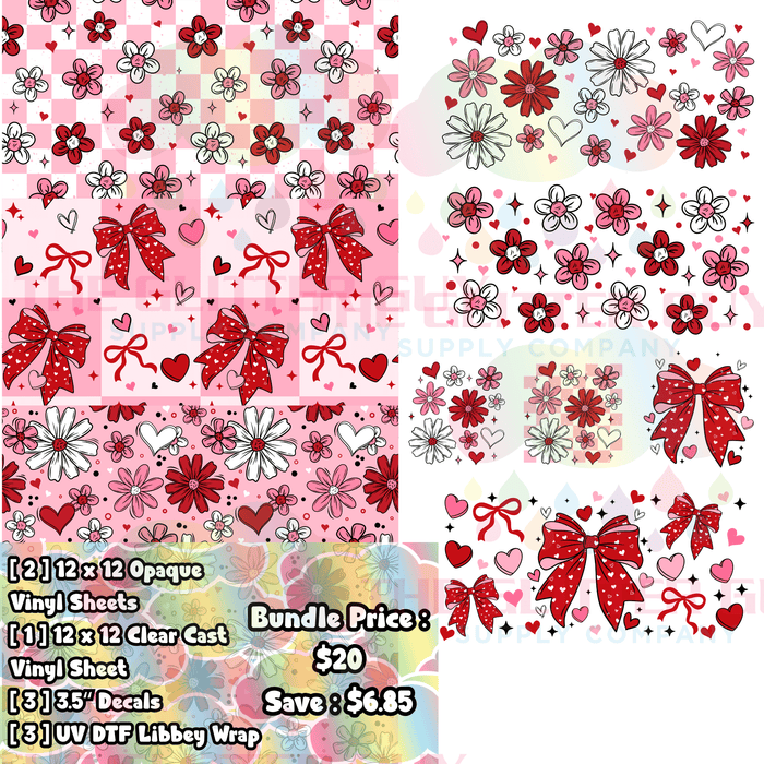 Floral Love - Printed Vinyl Bundle | Printed Vinyl from The Glitter Guy