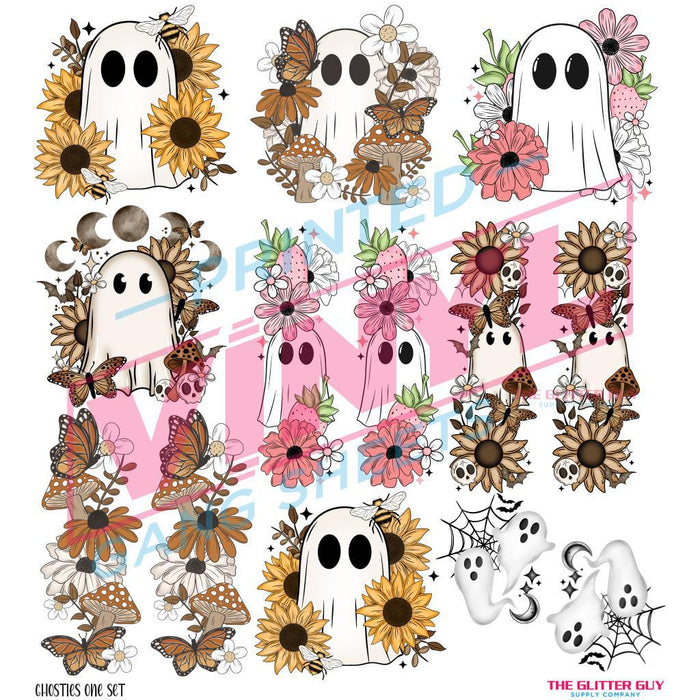 Ghosties One | Premade Gang Sheet | Gang Sheet from The Glitter Guy