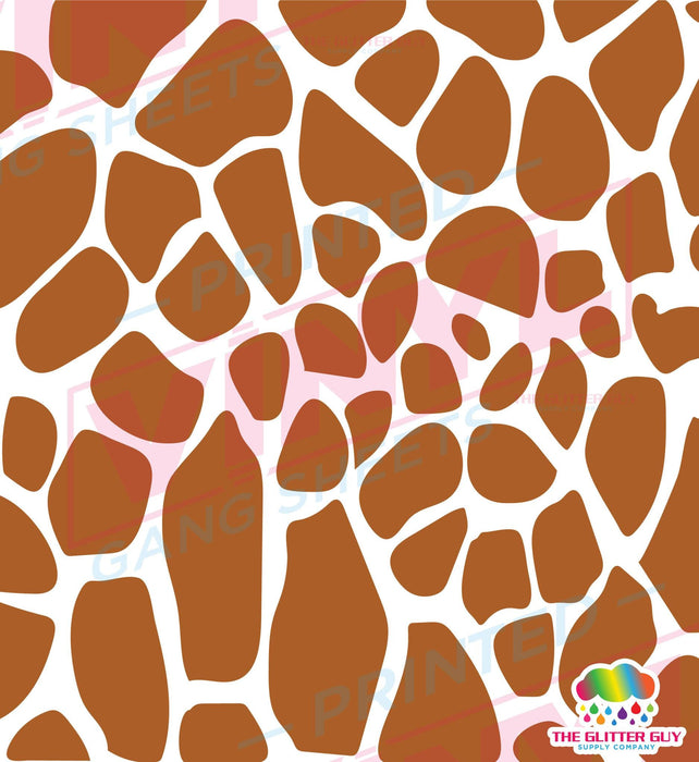 Giraffe Print | 10" x 10" Ink Transfer Sheet | Gang Sheet from The Glitter Guy