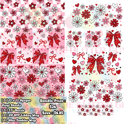 Grand Floral Love - Printed Vinyl Bundle | Printed Vinyl from The Glitter Guy