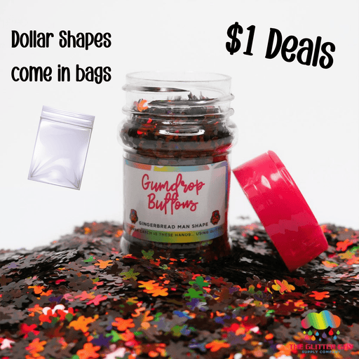 Gumdrop Buttons | Glitter Shape from The Glitter Guy