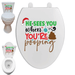 He Sees You Funny Toilet Decal – Premium UV DTF Bathroom Sticker | from The Glitter Guy