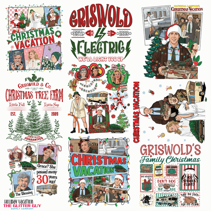 Holiday Vacation - Premade Gang Sheet | Gang Sheet from The Glitter Guy