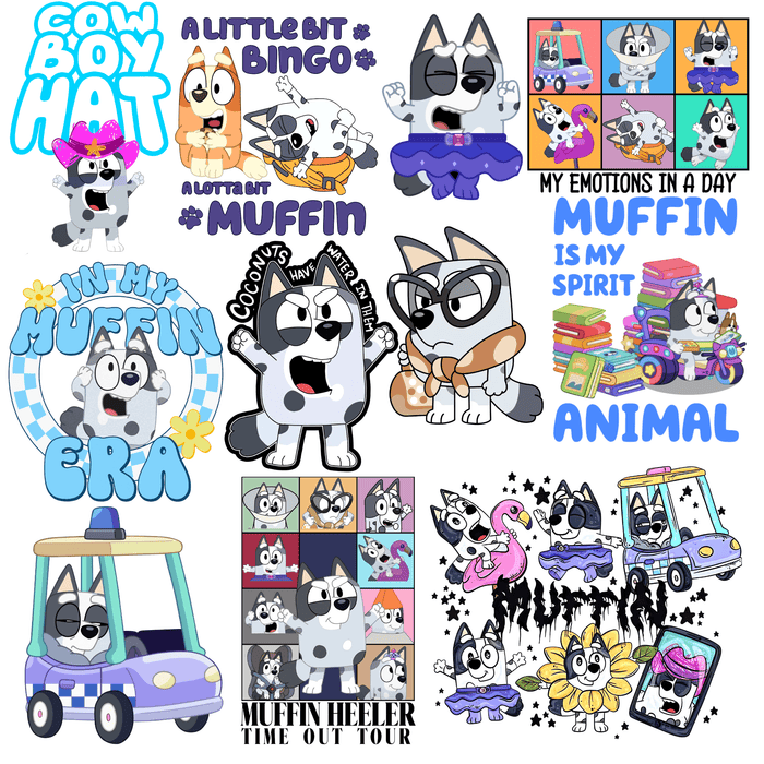 I Am Muffin - Premade Gang Sheet | Gang Sheet from The Glitter Guy