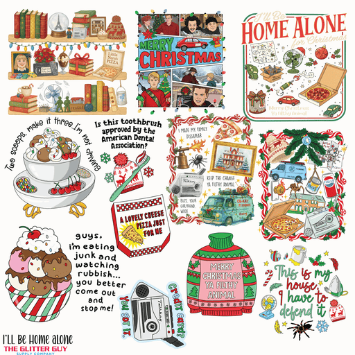 I'll Be Home Alone - Premade Gang Sheet | Gang Sheet from The Glitter Guy