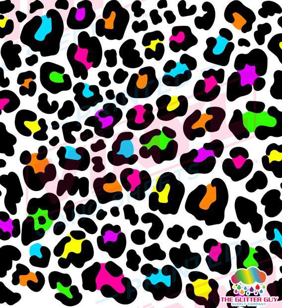 Leopard Print Neon | 10" x 10" Ink Transfer Sheet | UVDTF from The Glitter Guy