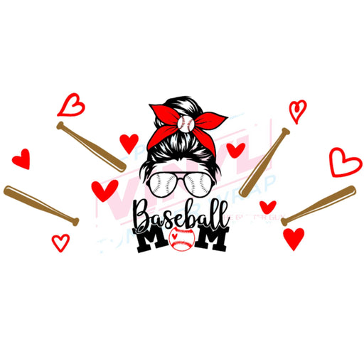 Libbey Can Wrap 16oz - Ink Transfers | Baseball Mom | from The Glitter Guy