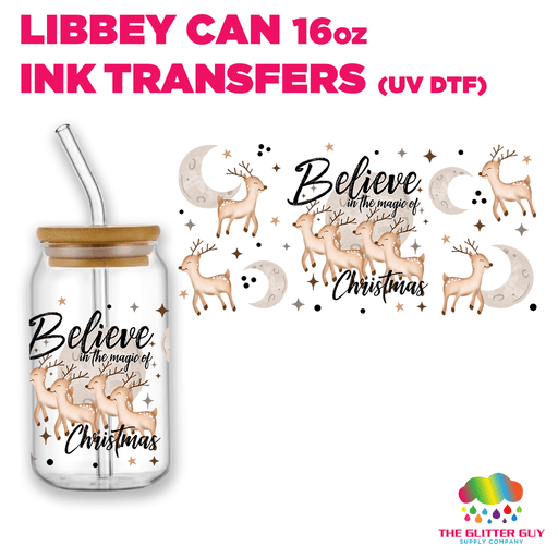 Libbey Can Wrap 16oz - Ink Transfers | Believe In Magic | from The Glitter Guy