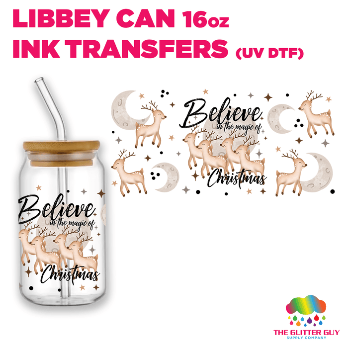 Libbey Can Wrap 16oz - Ink Transfers | Believe In Magic | from The Glitter Guy