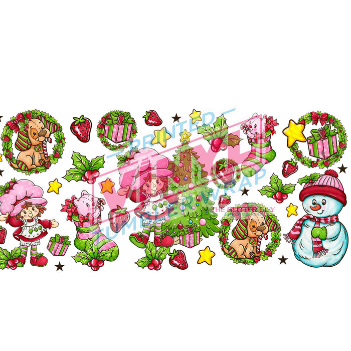 Libbey Can Wrap 16oz - Ink Transfers | Berry Christmas | from The Glitter Guy