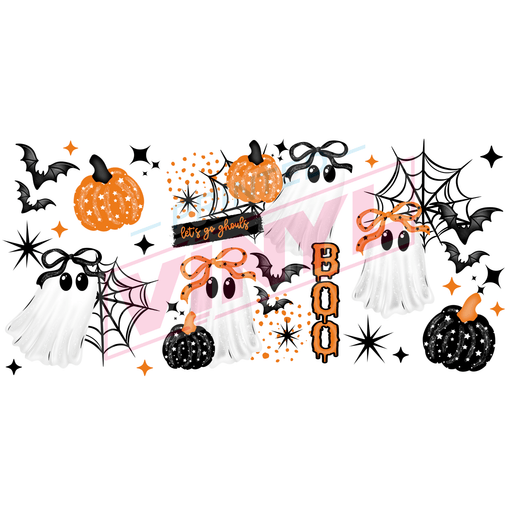 Libbey Can Wrap 16oz - Ink Transfers | Boo Lace Ghost | from The Glitter Guy