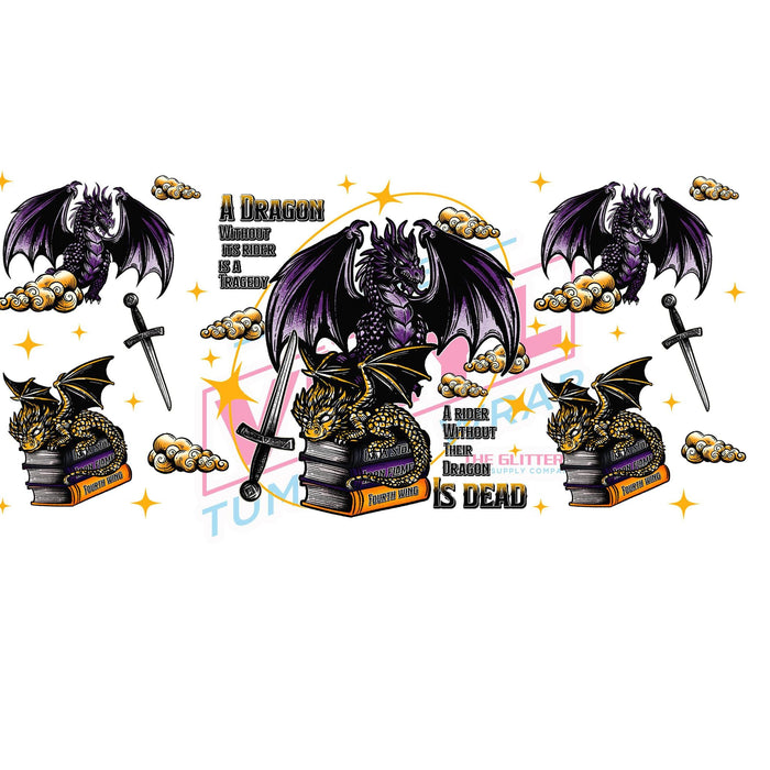 Libbey Can Wrap 16oz - Ink Transfers | Book Dragons | from The Glitter Guy