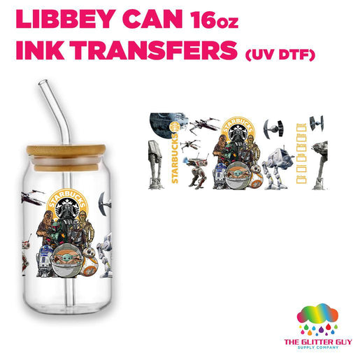 Libbey Can Wrap 16oz - Ink Transfers | Bucks Wars | from The Glitter Guy