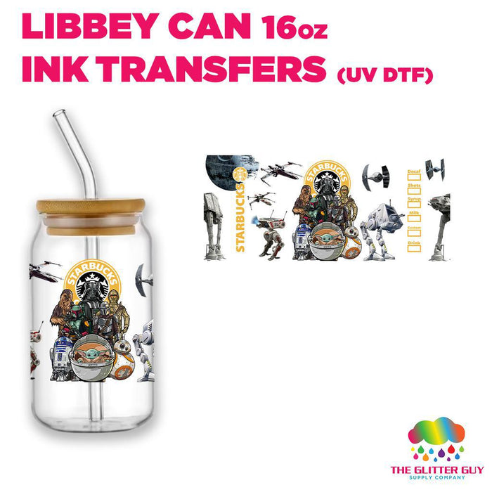 Libbey Can Wrap 16oz - Ink Transfers | Bucks Wars | from The Glitter Guy