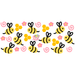 Libbey Can Wrap 16oz - Ink Transfers | Bumble Bees | from The Glitter Guy