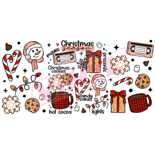 Libbey Can Wrap 16oz - Ink Transfers | Christmas Season Collage | from The Glitter Guy