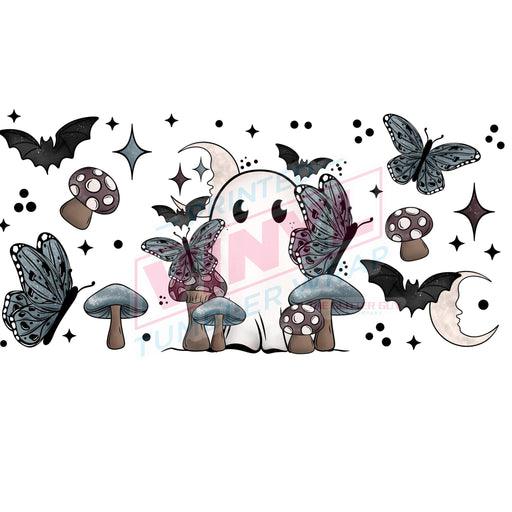 Libbey Can Wrap 16oz - Ink Transfers | Cottagecore Ghostie | from The Glitter Guy