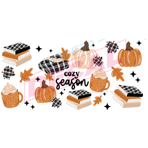 Libbey Can Wrap 16oz - Ink Transfers | Cozy Season | from The Glitter Guy