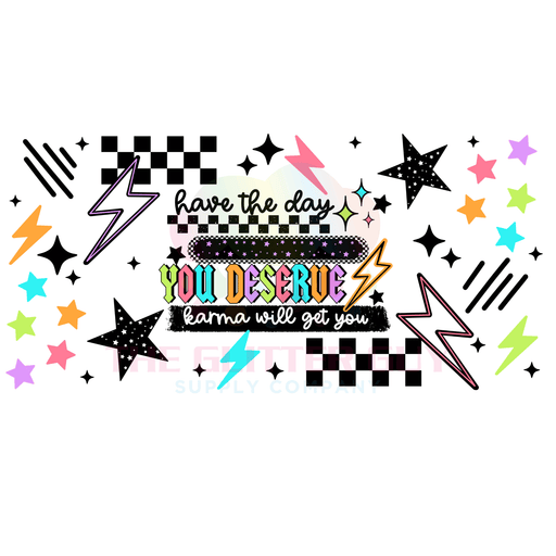 Libbey Can Wrap 16oz - Ink Transfers | Day You Deserve | from The Glitter Guy