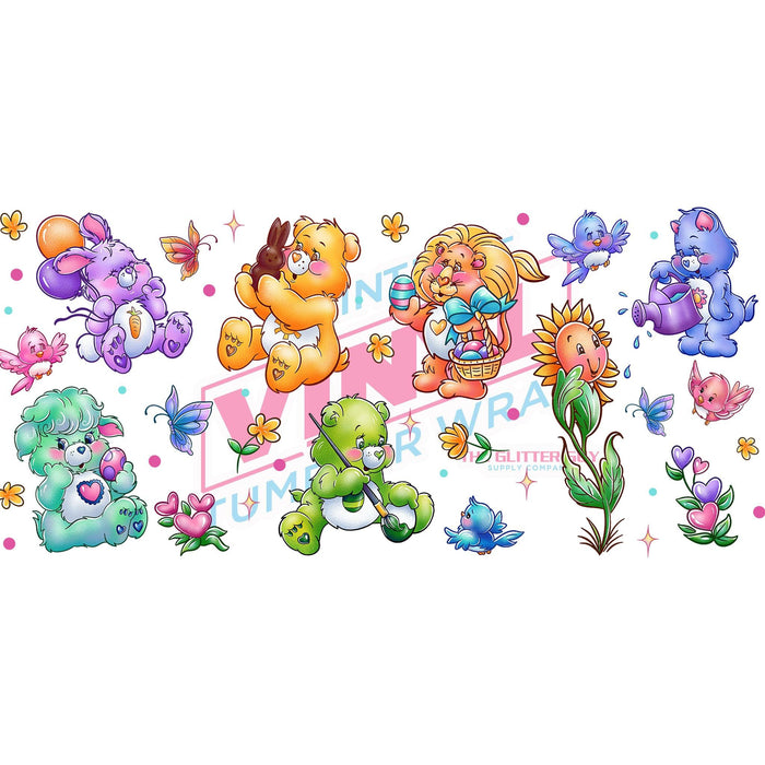 Libbey Can Wrap 16oz - Ink Transfers | Easter Bears | from The Glitter Guy