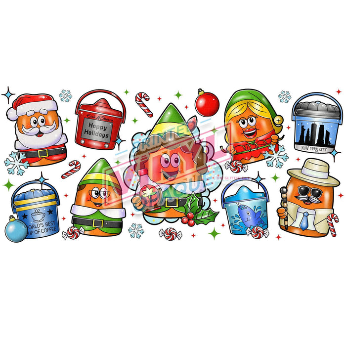 Libbey Can Wrap 16oz - Ink Transfers | Elf Nugs | from The Glitter Guy