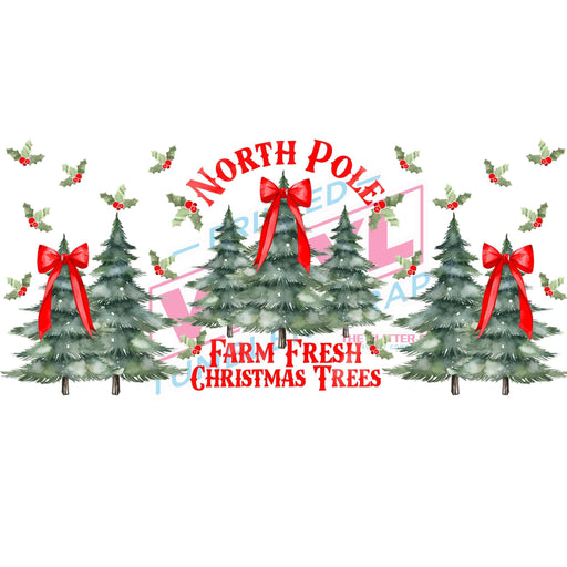 Libbey Can Wrap 16oz - Ink Transfers | Farm Fresh Trees | from The Glitter Guy