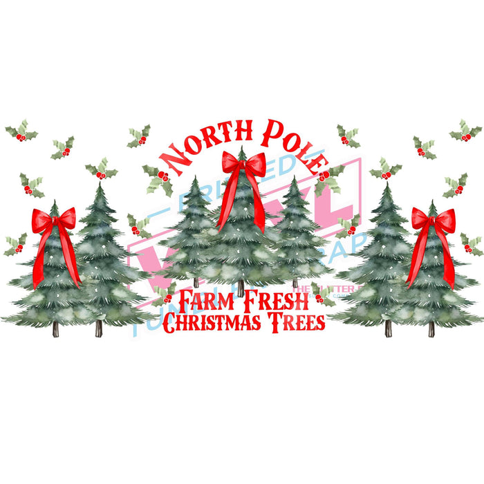 Libbey Can Wrap 16oz - Ink Transfers | Farm Fresh Trees | from The Glitter Guy