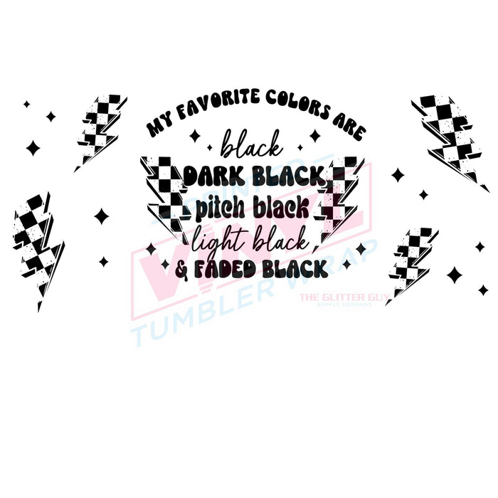 Libbey Can Wrap 16oz - Ink Transfers | Favorite Color Is Black | from The Glitter Guy