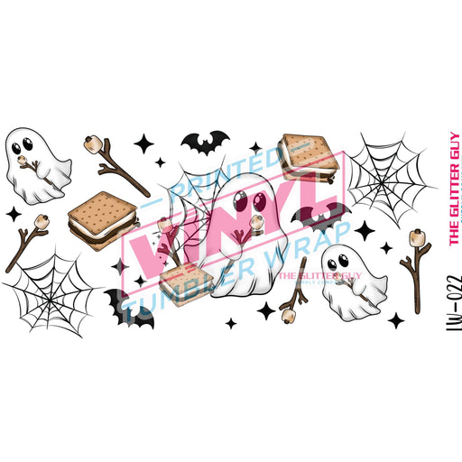 Libbey Can Wrap 16oz - Ink Transfers | Ghostly Smore | from The Glitter Guy