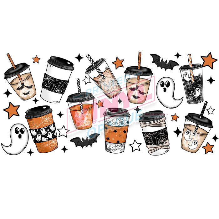 Libbey Can Wrap 16oz - Ink Transfers |Halloween Coffee | from The Glitter Guy