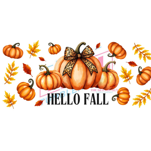 Libbey Can Wrap 16oz - Ink Transfers | Hello Fall Pumpkins | from The Glitter Guy