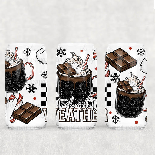 Libbey Can Wrap 16oz - Ink Transfers | Hot Chocolate Weather | UVDTF from The Glitter Guy