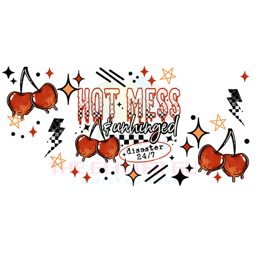 Libbey Can Wrap 16oz - Ink Transfers | Hot Mess Unhinged | from The Glitter Guy