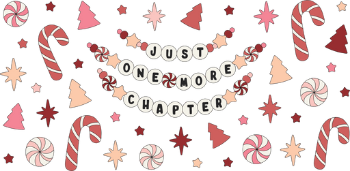 Libbey Can Wrap 16oz - Ink Transfers | Just One More Chapter Christmas | from The Glitter Guy