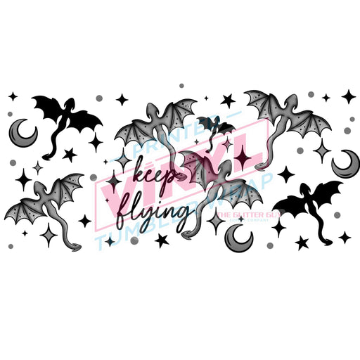 Libbey Can Wrap 16oz - Ink Transfers | Keep Flying | from The Glitter Guy