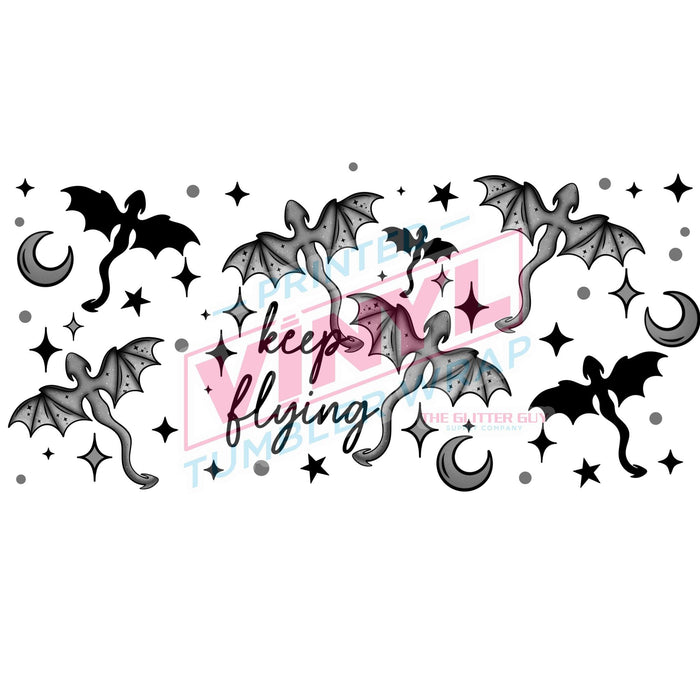 Libbey Can Wrap 16oz - Ink Transfers | Keep Flying | from The Glitter Guy